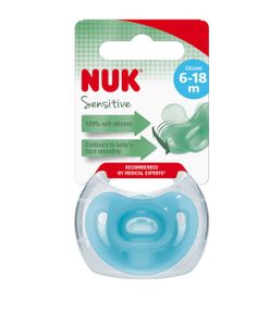 מוצץ נוק סנסיטיב NUK Sensitive | סיליקון 0-6 חודשים | ירוק |