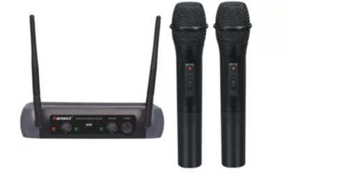 זוג מיקרופונים אלחוטיים ידניים PRO AUDIO JRU-001D