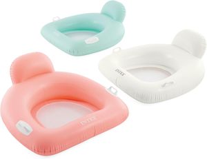 כורסת ציפה מתנפחת PILLOW FLOAT LOUNGE עם תחתית רשת לישיבה צוננת ומרגיעה במים 56801 (מגוון צבעים)