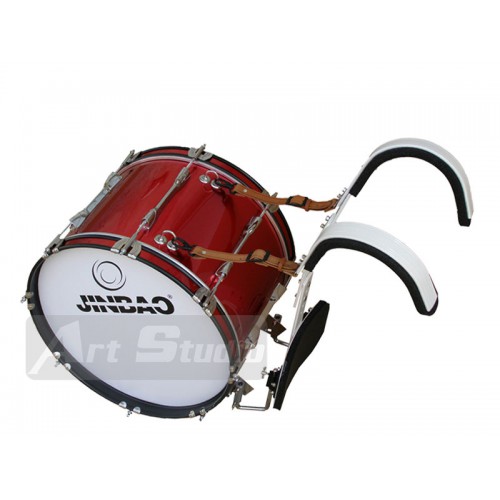 תוף מצעד בס כולל מתקן נשיאה JINBAO JB MB2212 RED