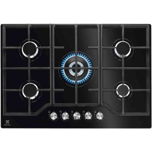 כיריים גז 5 להבות 75 ס"מ זכוכית לבנה Electrolux דגם KGG75362W