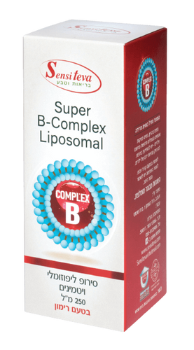 B-COMPLEX ליפוזומלי | סירופ ליפוזומלי ויטמינים | בטעם רימון | מכיל 250 מ