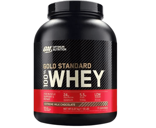 OPTIMUM NUTRITION - GOLD STANDARD 100% WHEY | אבקת חלבון אופטימום נוטרישן בטעם שוקולד 2.27 ק