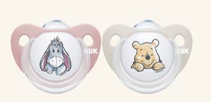 זוג מוצצי נוק דיסני בייבי NUK Disney Baby | סיליקון 0-6 חודשים | פו הדוב |