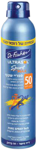 אולטרסול | ספורט מקס | ספריי שקוף להגנה מהשמש| SPF50 | מכיל 200 מ"ל |