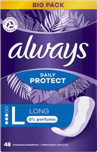 מגני תחתון לונג ללא ניחוח | מכיל 48 יחידות | always Long 0% perfume |