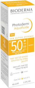 קרם הגנה גבוהה מפני השמש על בסיס מים  +SPF50 | ללא גוון | 40 מ"ל | פוטודרם אקוופלואיד
