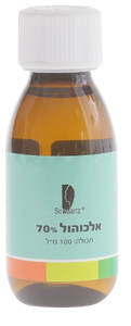 אלכוהול 70% | מכיל 100 מ״ל | לשימוש חיצוני |