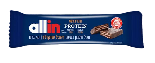 וופל חלבון בטעם דאבל שוקולד 40 גרם | ALLIN אול אין