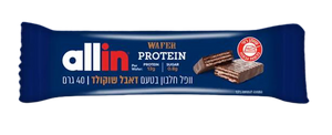 וופל חלבון בטעם דאבל שוקולד 40 גרם | ALLIN אול אין