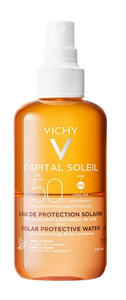 ספריי מים סולאריים להגנה מהשמש SPF50 | עם בטא קרוטן | לגוון עור זהוב ומראה עור זוהר |  200 מ"ל