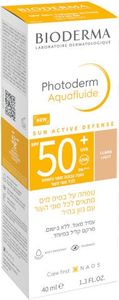 קרם הגנה גבוהה מפני השמש על בסיס מים  +SPF50 | גוון בהיר | 40 מ"ל | פוטודרם אקוופלואיד