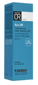 Acu OR | קרם לחות| טיפולי לעור יבש  | הנוטה לפגמים | SPF50 | מכיל 50 מל |