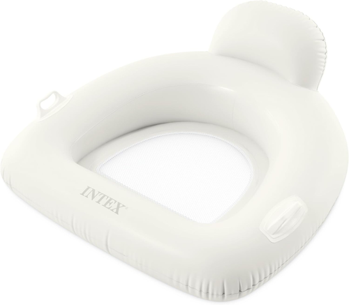 כורסת ציפה מתנפחת PILLOW FLOAT LOUNGE עם תחתית רשת לישיבה צוננת ומרגיעה במים 56801 (מגוון צבעים)