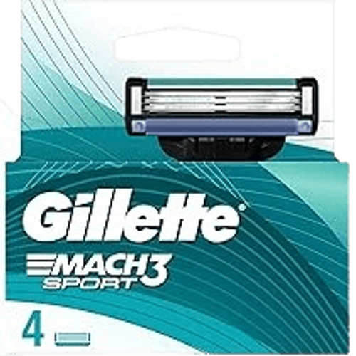 GILLETE MACH 3 SPORT | ג'ילט מאך 3 ספורט | רביעיית סכיני גילוח |