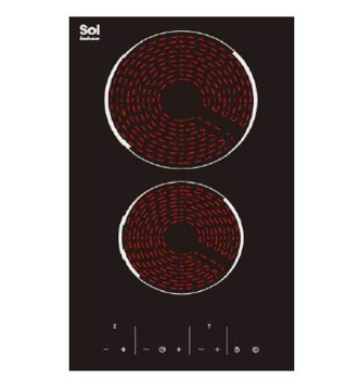 כיריים קרמיות דומינו 2 מוקדים Sol סול FQ3VT-1046