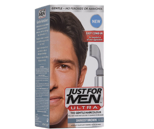 JUST FOR MEN ULTRA - ערכה לצביעת שיער שחור חום כהה - NEW ג'סט פור מן | Just For Men