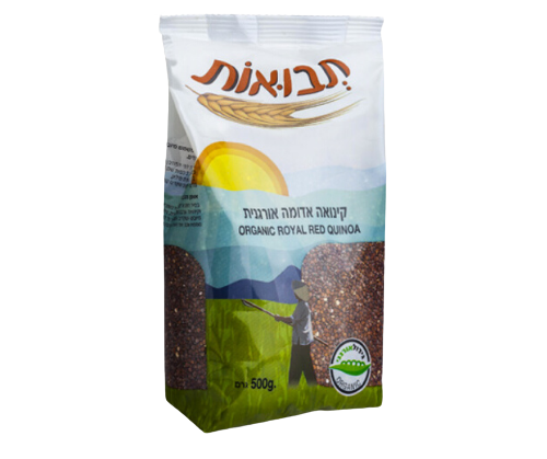 קינואה אדומה אורגנית ללא רכיבים מן החי | 500 גרם | תבואות