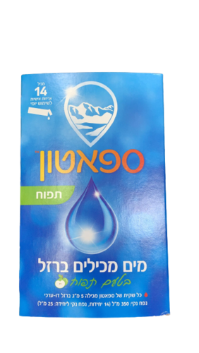 ספאטון | מים מכילים ברזל | בטעם תפוח | מכיל 14 יחידות | לשימוש יומי | בתוקף עד 30.06.2023 |