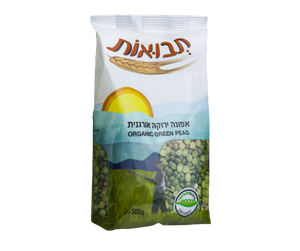 תבואות - אפונה ירוקה אורגנית - 500 גרם