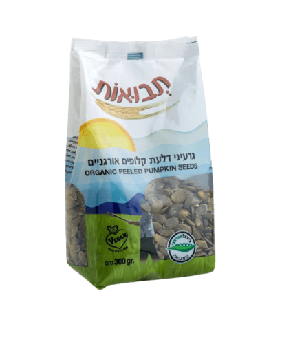 גרעיני דלעת קלופים אורגני 300 גרם