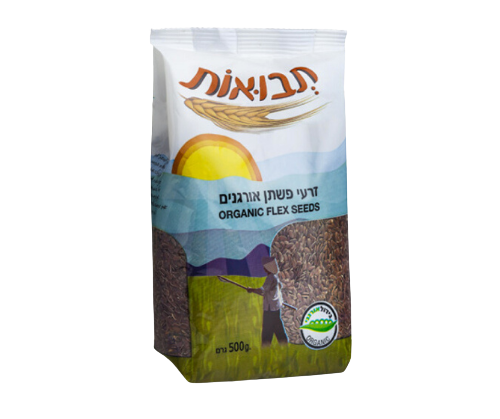 תבואות - פשתן זרעים אורגני - 500 גרם