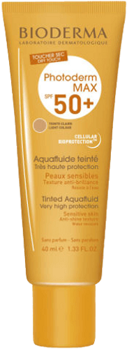 קרם הגנה גבוהה מאוד מפני השמש SPF 50+ | בגוון העור לעור רגיש | אינו מבריק | עמיד במים | 40 מ