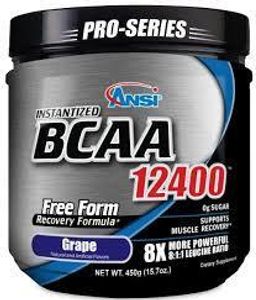 BCAA 12400 | על בסיס חומצות אמינו | בטעם ענבים | 450 גרם |  אנסי | ANSi