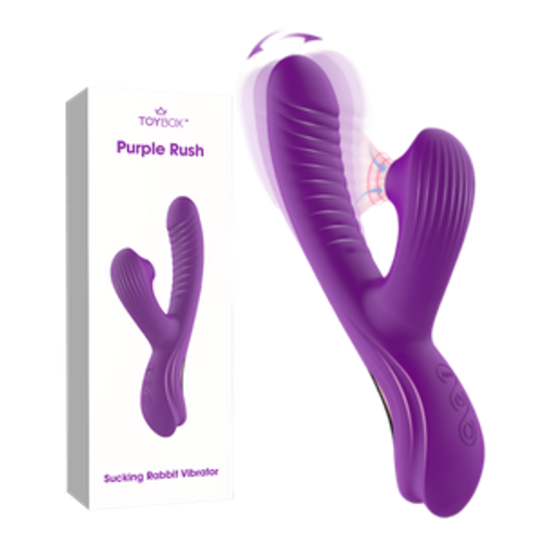 ויברטור ארנבון יונק עם תנועת אצבע Purple Rush