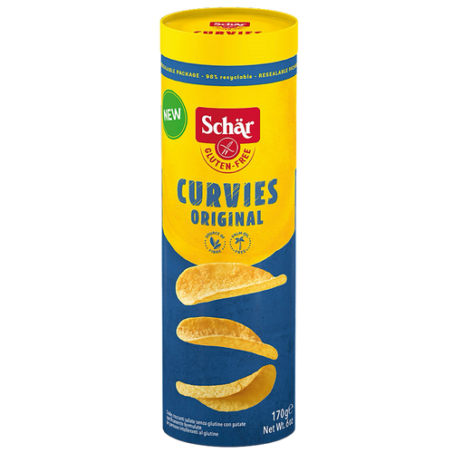  חטיף קרוויס בטעם טבעי Schar Curvies Original Chips, 170g