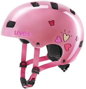 קסדה לאופניים UVEX KID 3 | צבע ורוד לבבות