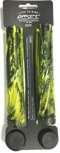 Grit Handlebar Grips 160mm Black / Fluro Yellow