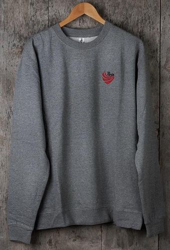 PARIS SWOOSH EMB CREW GUNMETAL HEATHER-XL