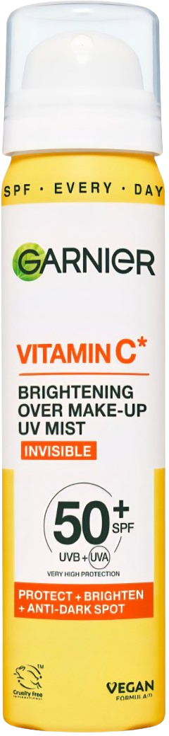 Garnier Vitamin C+ Brightening Over Make-up UV Mist 75ML גרנייה ספריי להגנה מהשמש לשימוש על האיפור