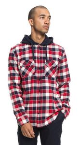 DC Runnels Long Sleeve Hooded Flannel Shirt 3-XS