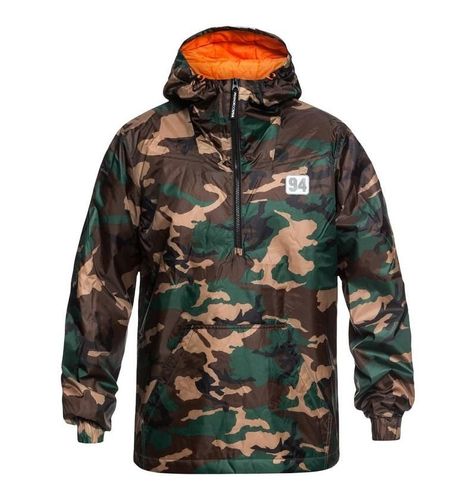 DC Bolam Camo Water Resistant Half Zip Anorak