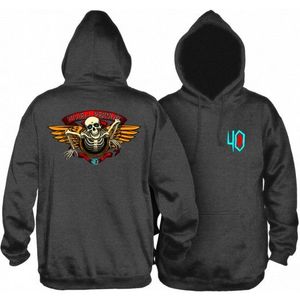 Powell Peralta 40th Anniversary Winged Ripper Hooded Sweatshirt Charcoal-S
