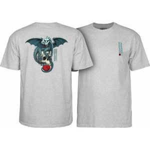 Powell Peralta T-shirt Dragon Skull Grey-S