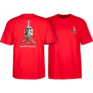Powell Peralta Skull & Sword T-shirt - Red-S