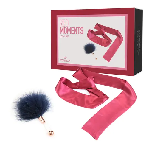 סט נוצת דיגדוג וכיסוי עיניים  Red Moments