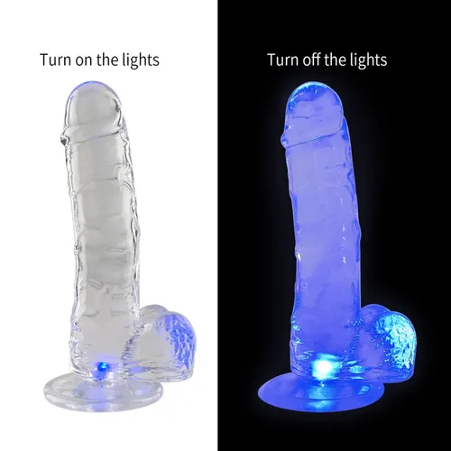 דילדו עם תאורת LED צבעונית Glow Lover