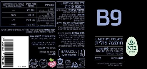 Folic Acid | חומצה פולית B 9 Months