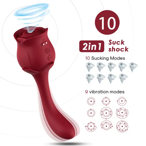 Dual G Rosa ויברטור יניקה+גירוי לנק' ה-G
