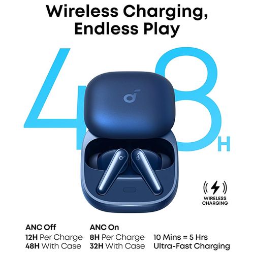 אוזניות Anker Soundcore Liberty 5 Bluetooth - צבע כחול