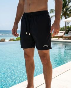 בגד ים BALR מידות S-XXL לגברים בגוון שחור עם שרוך זהב