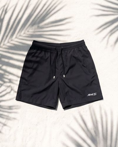 בגד ים BALR מידות S-XXL לגברים בגוון שחור עם שרוך זהב