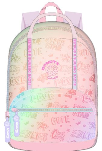Donuts strap ‏2026 תיק+קלמר צבעי הקשת