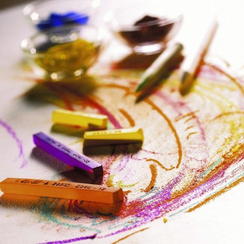 סט גירים צבעוניים מקצועיים, 12 יח, עגול COLOUR CRAYONS