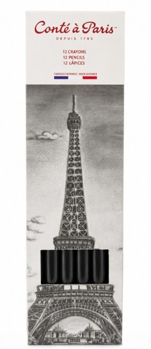 עפרון פחם שחור (12יח) - FUSAIN-CHARCOAL HB מס 728