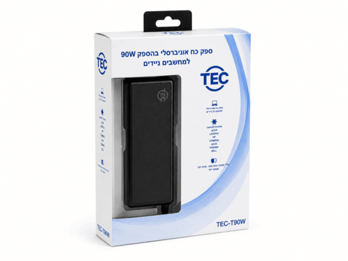 מטען אוניברסלי למחשב נייד TEC-T90W 90W